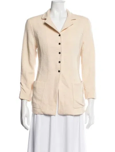 Pre-owned Ferragamo Vintage Wool Blazer In Neutrals