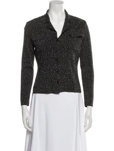 Pre-owned Ferragamo Vintage Wool Evening Jacket In Black