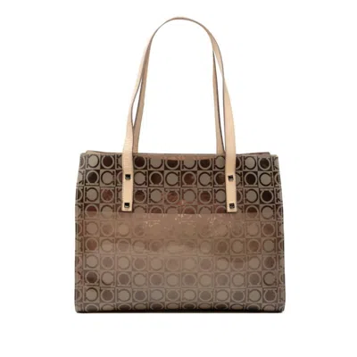 Pre-owned Ferragamo Vinyl Leather Shoulder Bag Tote Bag () In Multi