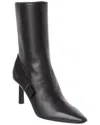Ferragamo Virgilia Leather Kitten Heel Boot In Black