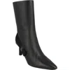 Ferragamo Virgilia Leather Kitten Heel Boot In Black