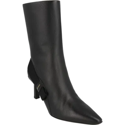 FERRAGAMO FERRAGAMO VIRGILIA LEATHER KITTEN HEEL BOOT