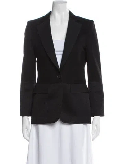 Pre-owned Ferragamo Virgin Wool Blazer In Black