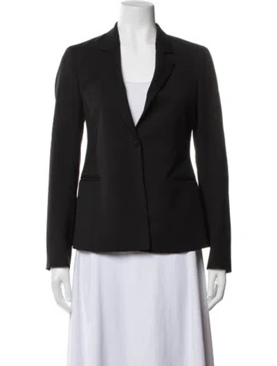 Pre-owned Ferragamo Virgin Wool Blazer In Black