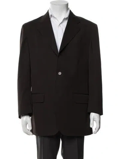 Pre-owned Ferragamo Virgin Wool Blazer In Brown