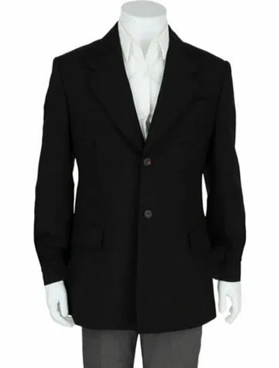 Pre-owned Ferragamo Virgin Wool Blazer W/ Tags In Black
