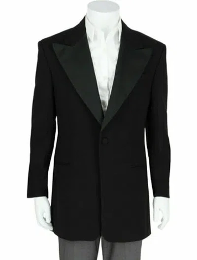 Pre-owned Ferragamo Virgin Wool Blazer W/ Tags In Black
