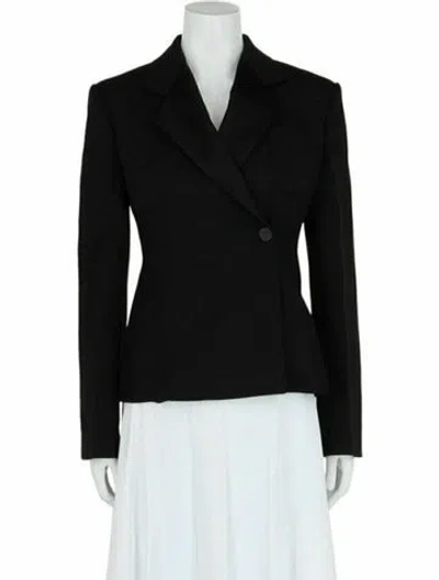Pre-owned Ferragamo Virgin Wool Blazer W/ Tags In Black
