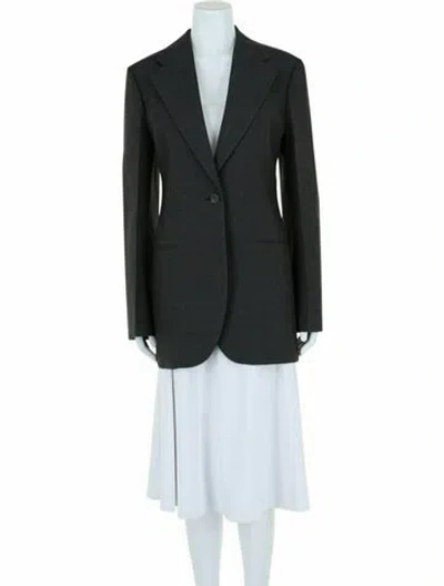 Pre-owned Ferragamo Virgin Wool Blazer W/ Tags In Gray