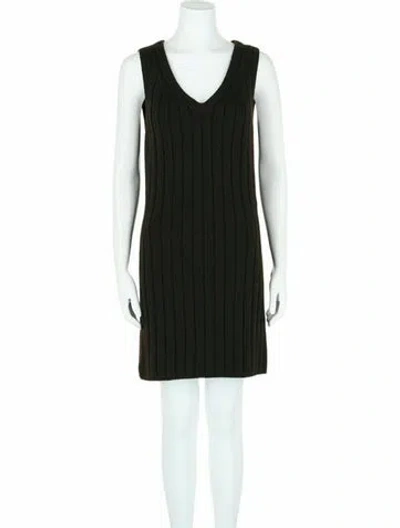 Pre-owned Ferragamo Virgin Wool Casual Dress W/ Tags In Brown