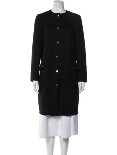 Pre-owned Ferragamo Virgin Wool Coat In Black