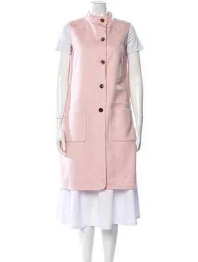 Pre-owned Ferragamo Virgin Wool Coat In Pink