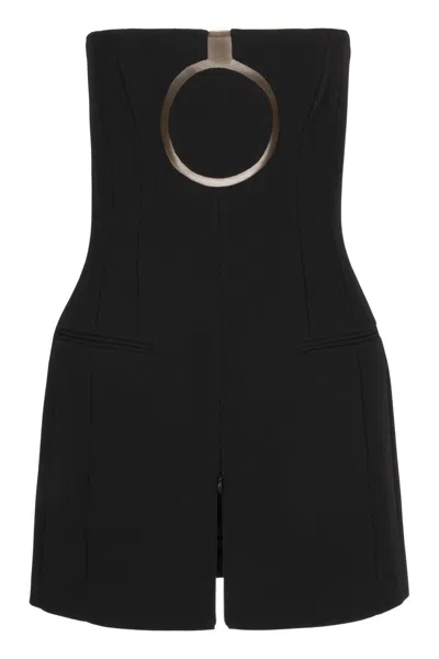 Ferragamo Virgin Wool Dress In Black