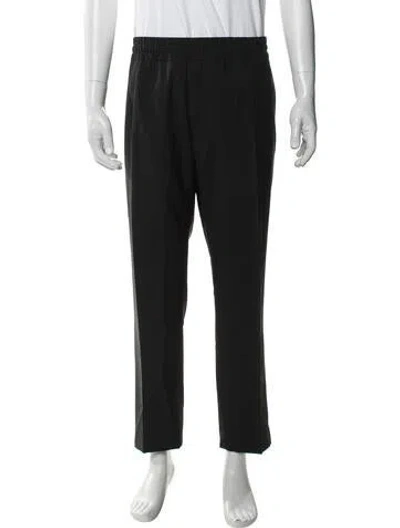 Pre-owned Ferragamo Virgin Wool Dress Pants In Black