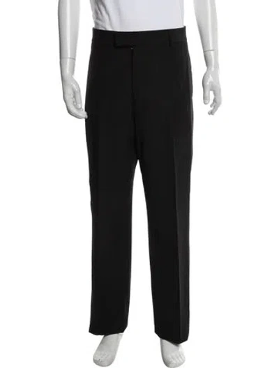 Pre-owned Ferragamo Virgin Wool Dress Pants In Black
