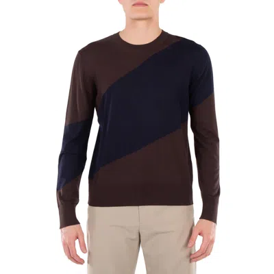 Ferragamo Virgin-wool Fine-knit Crew Neck Jumper In Black