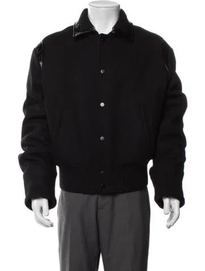 Pre-owned Ferragamo Virgin Wool Jacket In Black