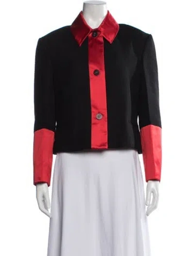 Pre-owned Ferragamo Virgin Wool Jacket In Black