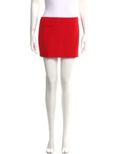 Pre-owned Ferragamo Virgin Wool Mini Skirt In Burgundy