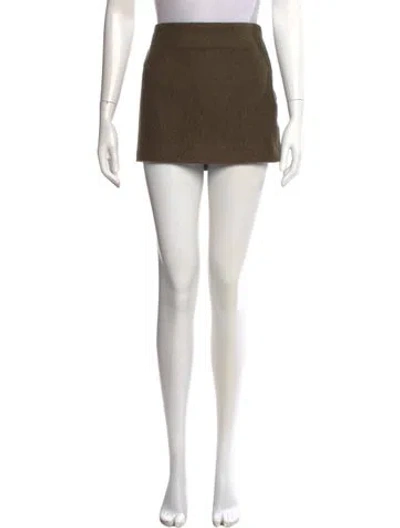 Pre-owned Ferragamo Virgin Wool Mini Skirt In Neutral