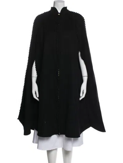 Pre-owned Ferragamo Virgin Wool Mock Neck Sweater In Black