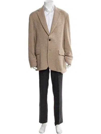 Pre-owned Ferragamo Virgin Wool Overcoat In Brown