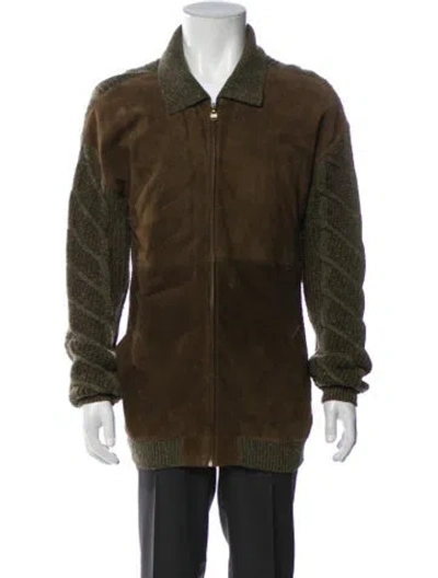 Pre-owned Ferragamo Virgin Wool Overcoat In Green