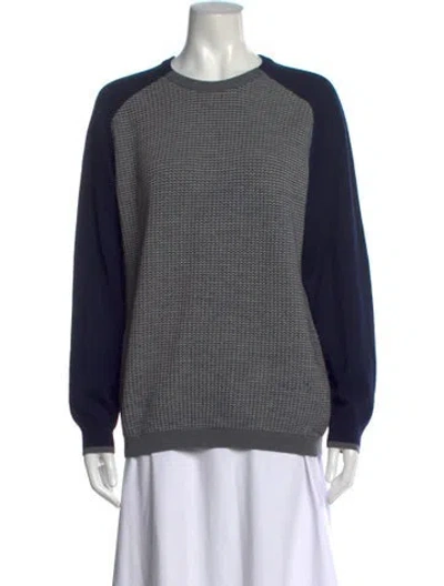 Pre-owned Ferragamo Virgin Wool Patterned Sweater In Multi