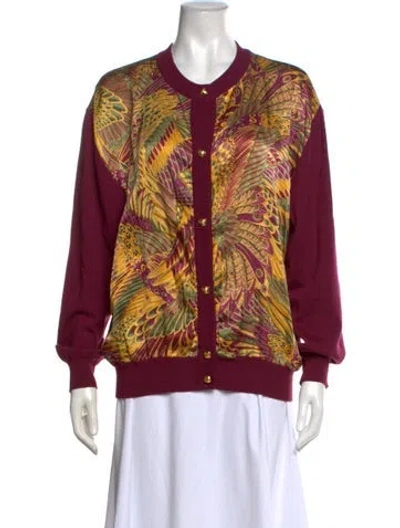 Pre-owned Ferragamo Virgin Wool Printed Sweater In Multicolor