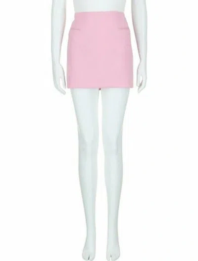 Pre-owned Ferragamo Virgin Wool Skirt W/ Tags In Pink