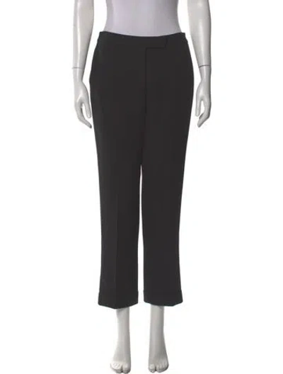 Pre-owned Ferragamo Virgin Wool Straight Leg Pants In Gray