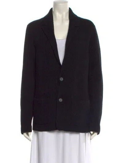 Pre-owned Ferragamo Virgin Wool Sweater In Black