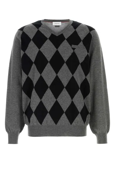 Ferragamo Virgin Wool Sweater In Gray
