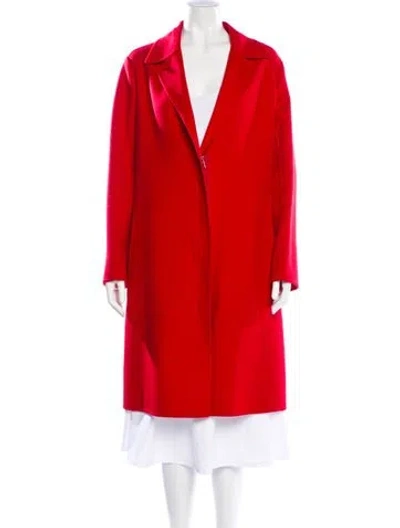Pre-owned Ferragamo Virgin Wool Trench Coat In Red