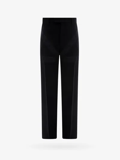FERRAGAMO VIRGIN WOOL TROUSER WITH SATIN INSERTS