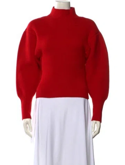 Pre-owned Ferragamo Virgin Wool Turtleneck Sweater In Red