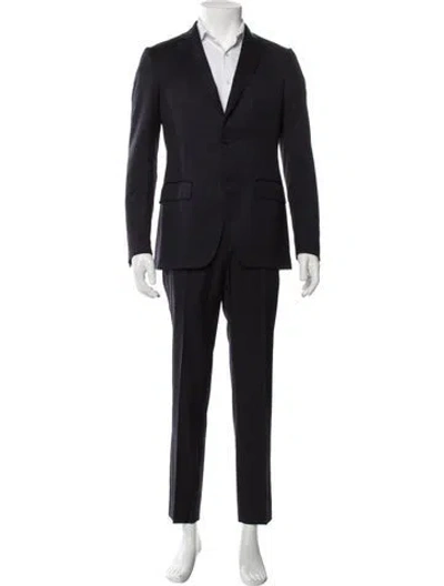 Pre-owned Ferragamo Virgin Wool Two-piece Blazer In Black