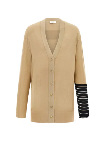 Ferragamo Viscose Cardigan In Brown