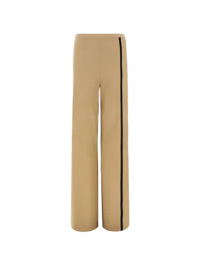 Ferragamo Viscose Trousers In Brown