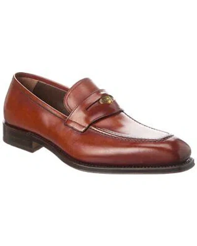 Pre-owned Ferragamo Vit Leather Loafer Men's In Brown