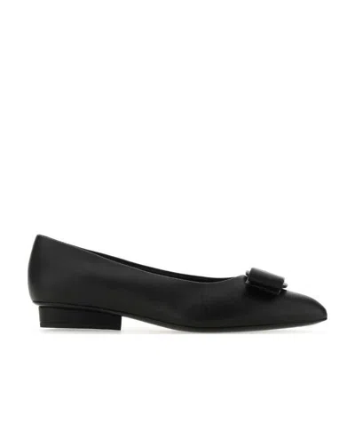 Ferragamo Woman Ballet Flats Black Size 8 Calfskin