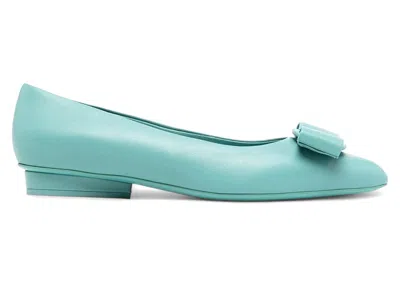 Pre-owned Ferragamo Viva Ballerina Sneakers (women's) Sneakers In Blue