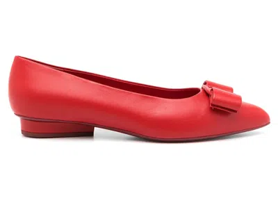 Pre-owned Ferragamo Viva Ballerina Sneakers (women's) Sneakers In Red