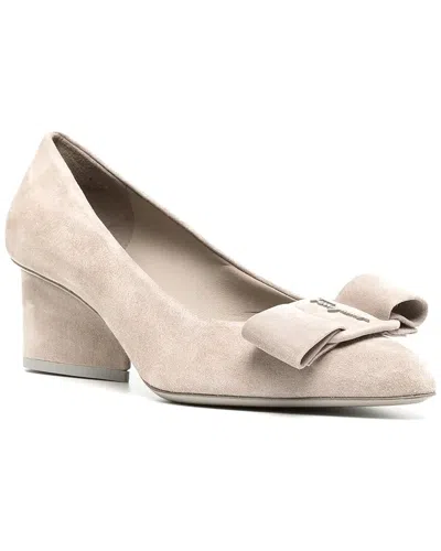 Ferragamo Viva Bow Leather Pump In Pink