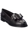 Ferragamo Viva Leather Loafer In Black