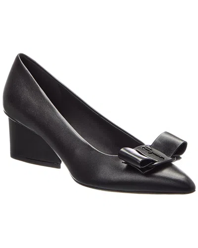 Ferragamo Viva Leather Pump In Black