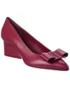 Ferragamo Viva Leather Pump In Red