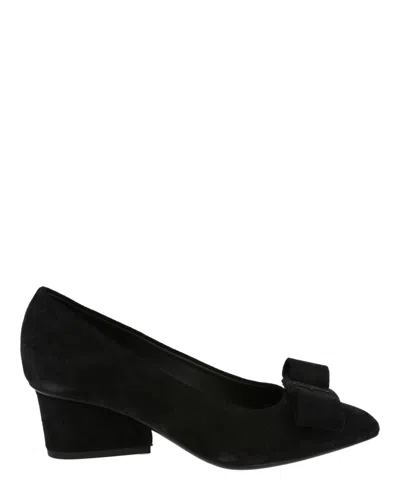 Ferragamo Viva Suede Pumps In Black