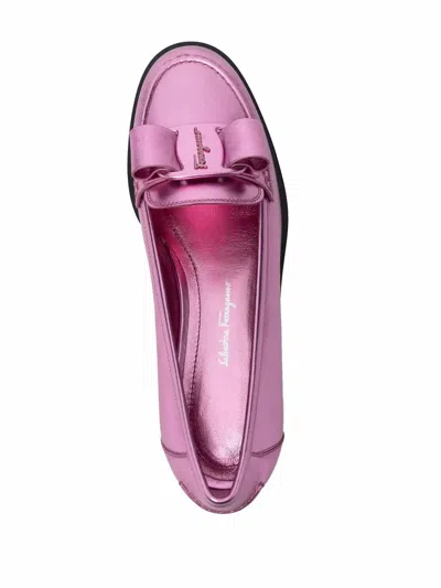 Ferragamo Vivaldo Ballerina Flat In Purple