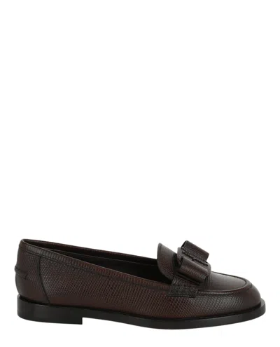 Ferragamo Vivaldo Loafers In Brown